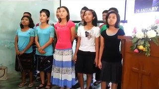 Youth singing at Harvest Church-Myanmar
