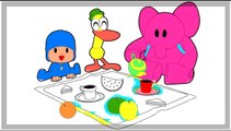 To paint a painting for Pocoyo Children 's Pinimar