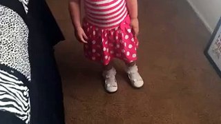 CUTE LITTLE GIRL GETS HIT IN THE HEAD