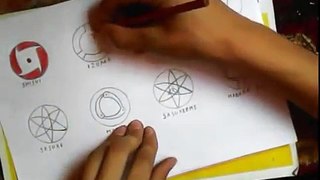 How to draw all Mangekyou Sharingan colored pencil 2015