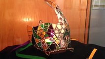 Crafts - Soldering to create a 3-D Stained Glass Mardi Gras Mask