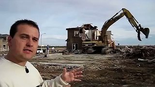 BAIL OUT BANK DEMOLISHES NEW MODEL HOMES- HOUSING MARKET COLLAPSE