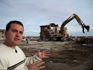 BAIL OUT BANK DEMOLISHES NEW MODEL HOMES- HOUSING MARKET COLLAPSE