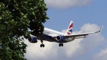 G-EUYM British Airways  Airbus A320 Landing at London Heathrow Airport