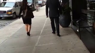 Lady can't walk in her heels