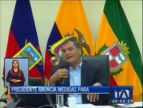 Carchi: El presidente Correa anuncio medidas paliativas