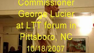 Chatham County Commissioner George Lucier talks about LTT