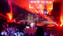 Adam Lambert and Brian May getting the award, Classic Rock Awards 2014