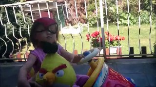 Funny Video   Spider Girl and Angry Birds   Funny BABY video