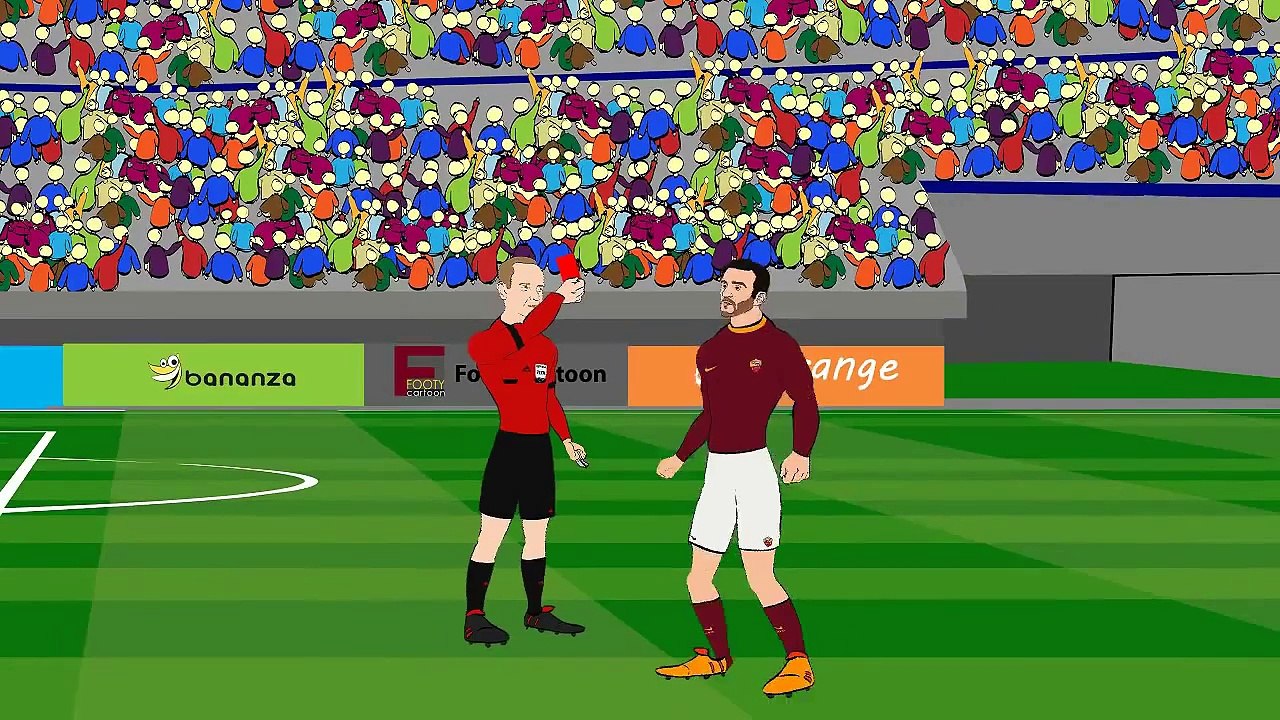 As Roma vs Juventus 1 1    funny cartoon    HD