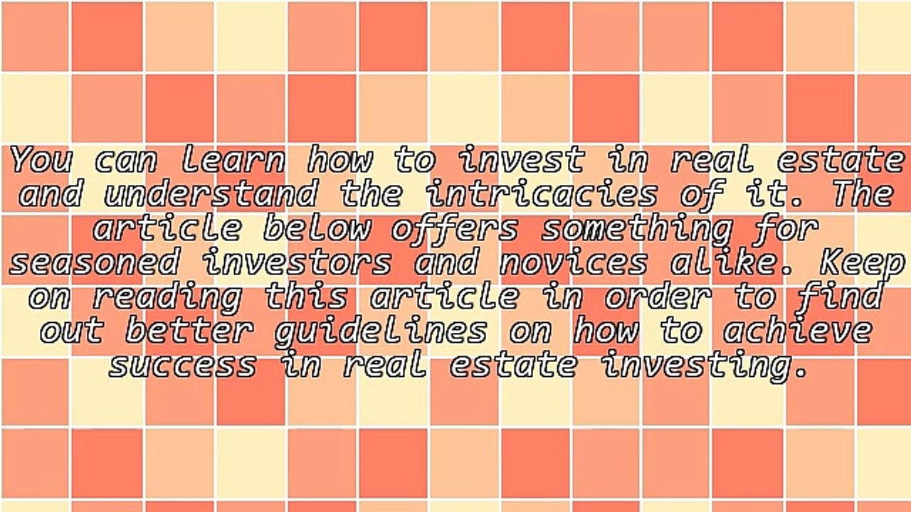 Real Estate Investments: Making Good Choices And Other Tips