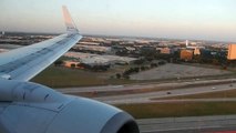 American Airlines B737-800 Dusk Landing in Dallas