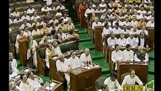 Atal Bihari Vajpayee talking about nuclear tests in Pokharan