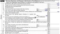 IRS Form 990 EZ Tutorial #3: Reporting Revenues, Page 1, Part I