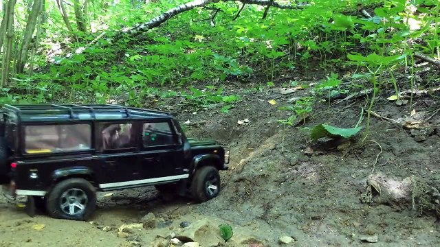 RC 4x4 off-road adventures Land Rover defender 110, defender 130, TLC80, scale trailers