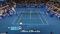 Rafael Nadal Amazing Point vs Andy Murray - 2015 Mubadala World Tennis Championship SF