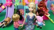 Frozen Elsa & Kid Alex Play With Peppa Pig George Pig on Barbie Kelly Playground Park DisneyCarToys