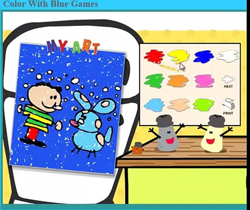 Color With Blue Games Cartoon 2014