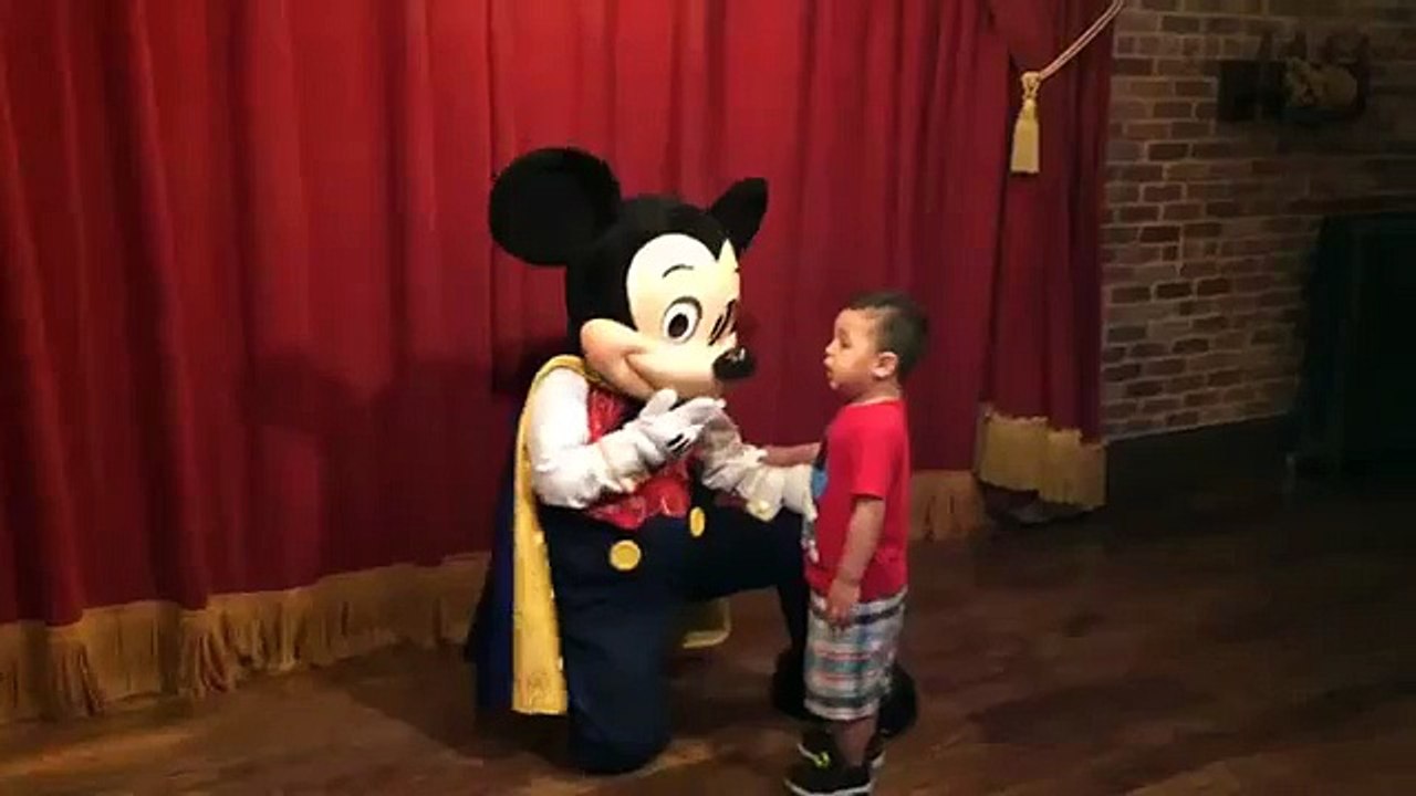 First time meeting Mickey Mouse