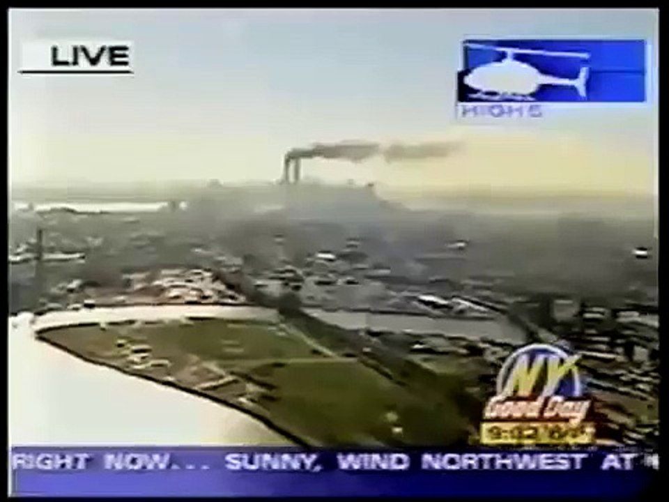 9.11テロ　２機目突入の瞬間　FOX 生中継　飛行機はCG？