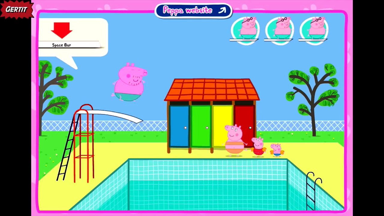 Kinder Surprise Peppa Pig Games For Kids  Peppa Pig Swimm Pool  Kids Games Kinder Surprise