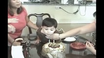 Little Boy Can't Wait To Blow Out Candles