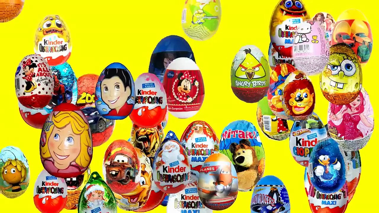 Kinder Surprise Cars 2 Spongebob Disney Pixar Maxi Minions, Киндер сюрпризы