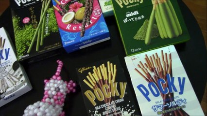 Pocky haul + taste & test♠greentea, coconut, etc