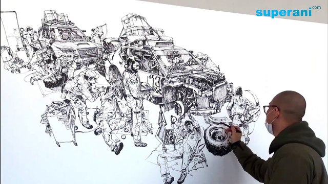 Korean master illustrator has amazing freehand ability! Mindblowing - Kim Jung Gi