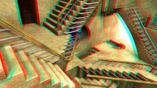 MC Escher's Relativity w/ Anaglyph 3D