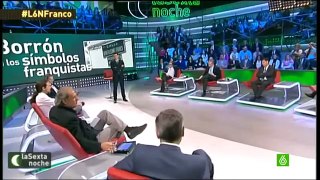 Alfonso Rojo expulsa bilis por la boca al hablar con Pablo Iglesias en la Sexta Noche
