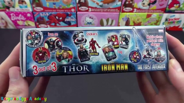 3 Marvel Avengers Surprise Eggs Unboxing Iron Man, Thor, Captain America