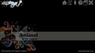 Animal in the style of Def Leppard karaoke version