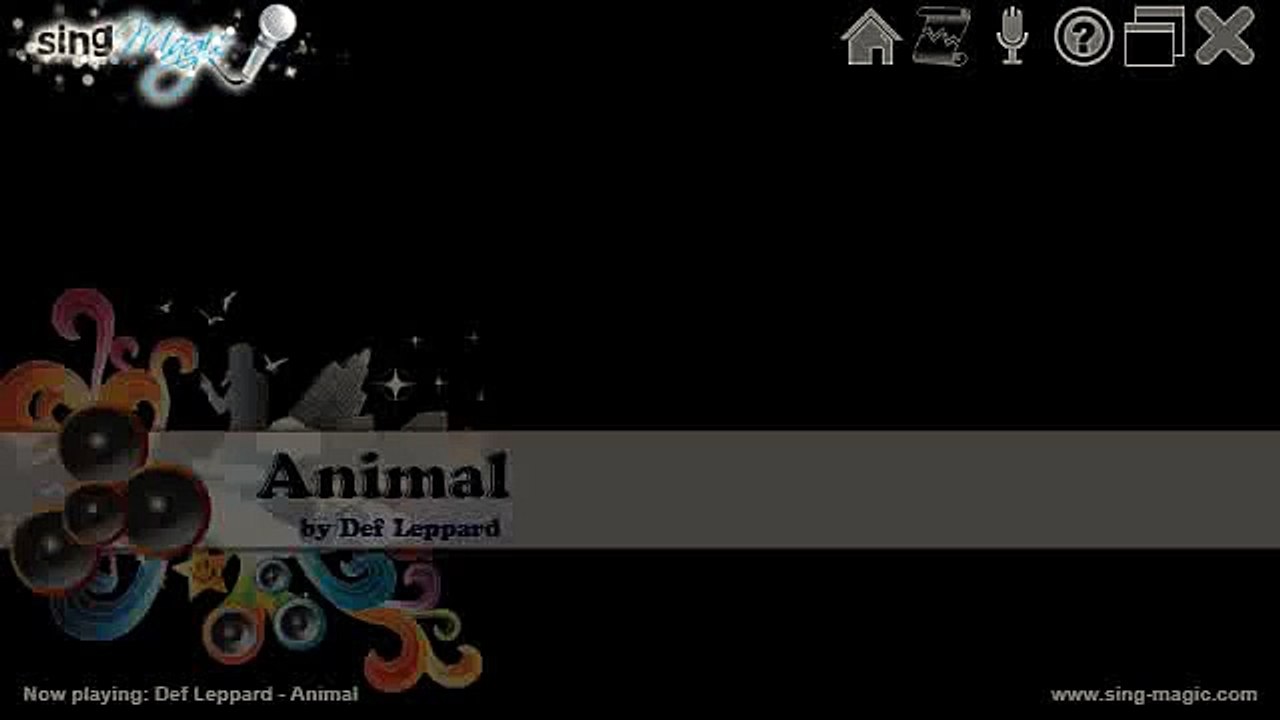 Animal in the style of Def Leppard karaoke version