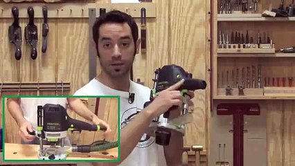Marc Spagnuolo of the Wood Whisperer demonstrates the line of Festool routers