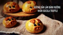 Hướng dẫn làm bánh trung thu- Bánh nướng hình con heo