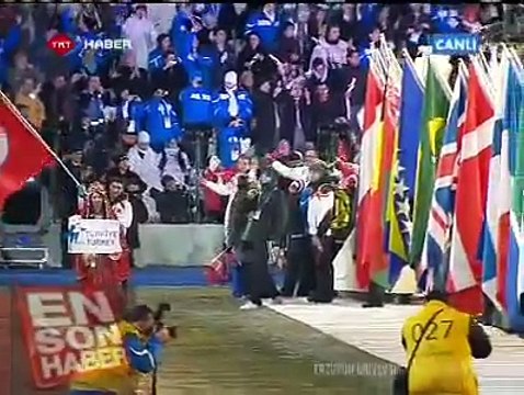 Erzurum Universiade 2011 açılış töreni Türk Milli Takımı kortej.mp4