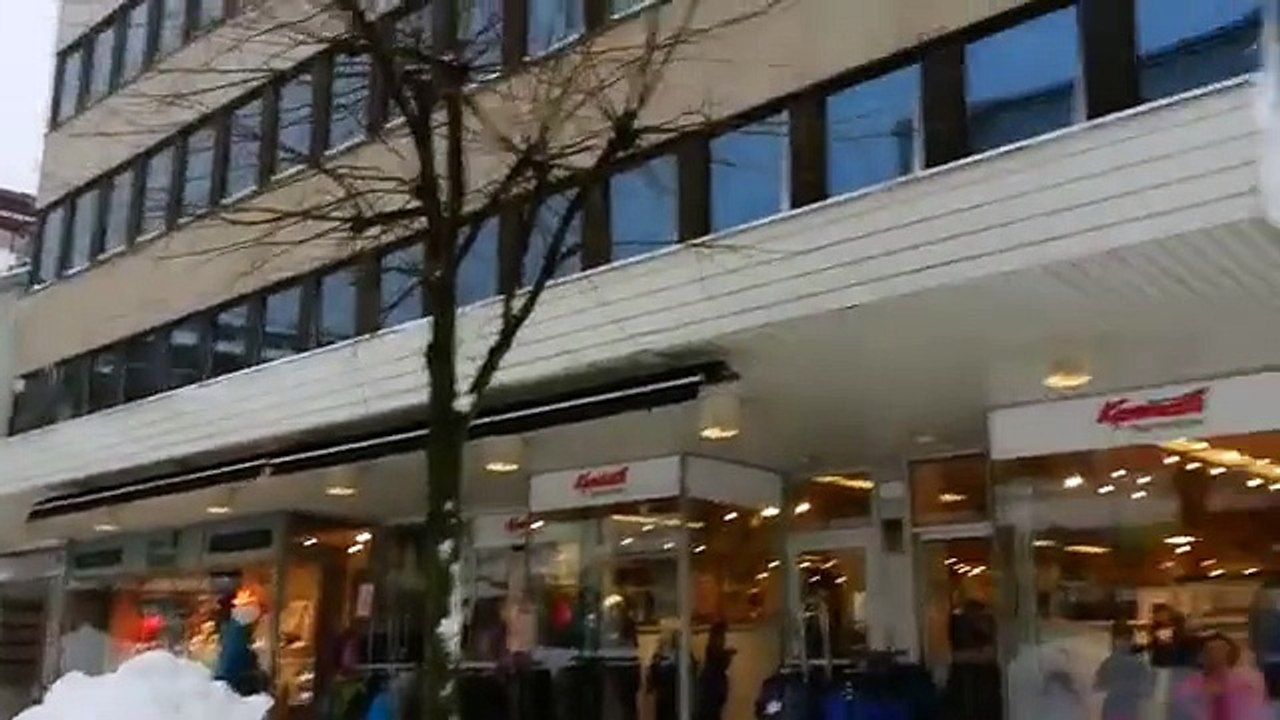 Kristiansand (Norway), Markensgata, with snow 24.12.12