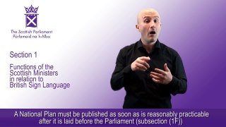 British Sign Language (Scotland) Bill – Revised Explanatory Notes, commentary 1