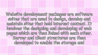 Essential Details About The Website Development Packages