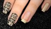 NAIL ART TUTORIAL: Red And Tan Tribal Nails With Chains | Stamping Nail Art