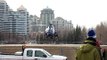 Travel Alberta-Helicopter at the Prince's Park City of Calgary-Canon elph 300hs slow motion