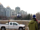 Travel Alberta-Helicopter at the Prince's Park City of Calgary-Canon elph 300hs slow motion