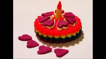 How To Make Rainbow Cake from Play Doh   Montaña de Pasteles Torta de Cumpleaños