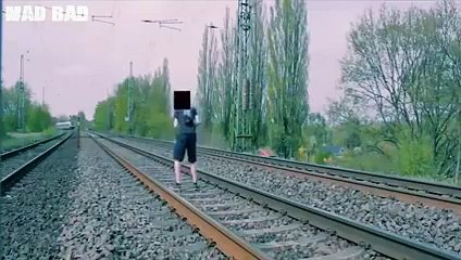 Download Video: Lucky guys almost killed by trains... Crazy compilation