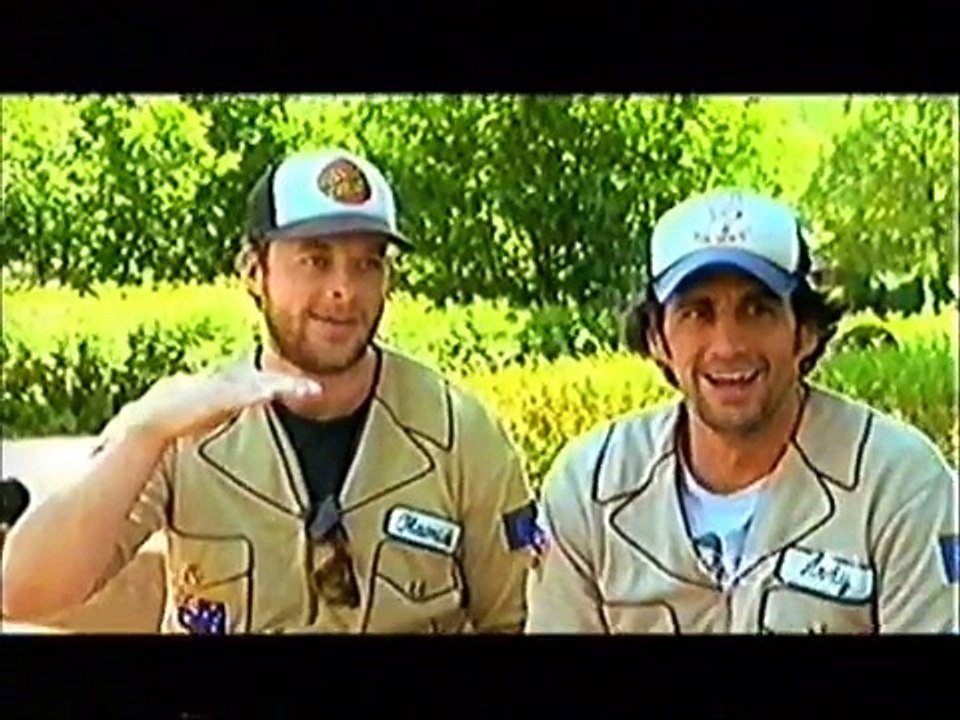 Lyndal Oatley Riding Hamish & Andy's Horse Costume!