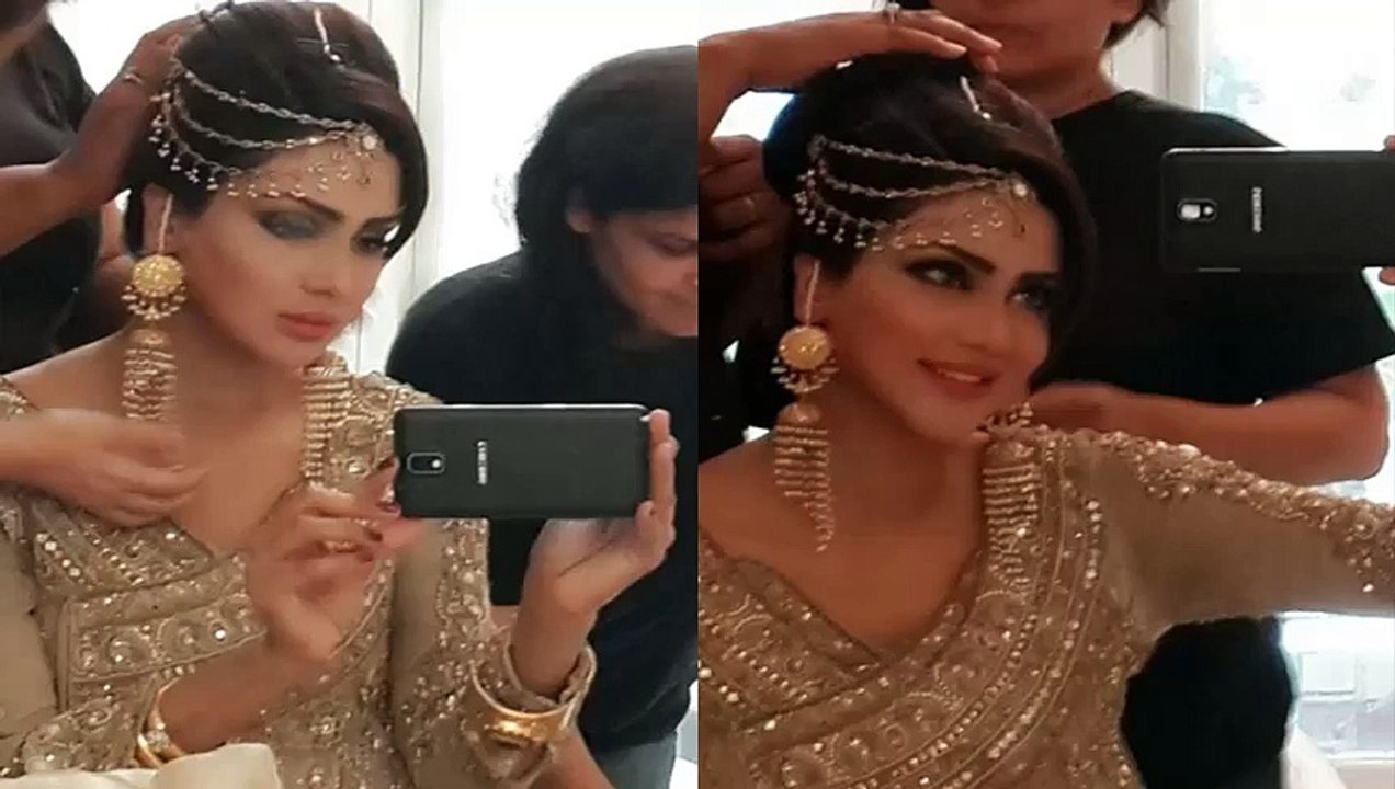 Fiza Ali Getting Ready for Photoshoot 2015 Pictures