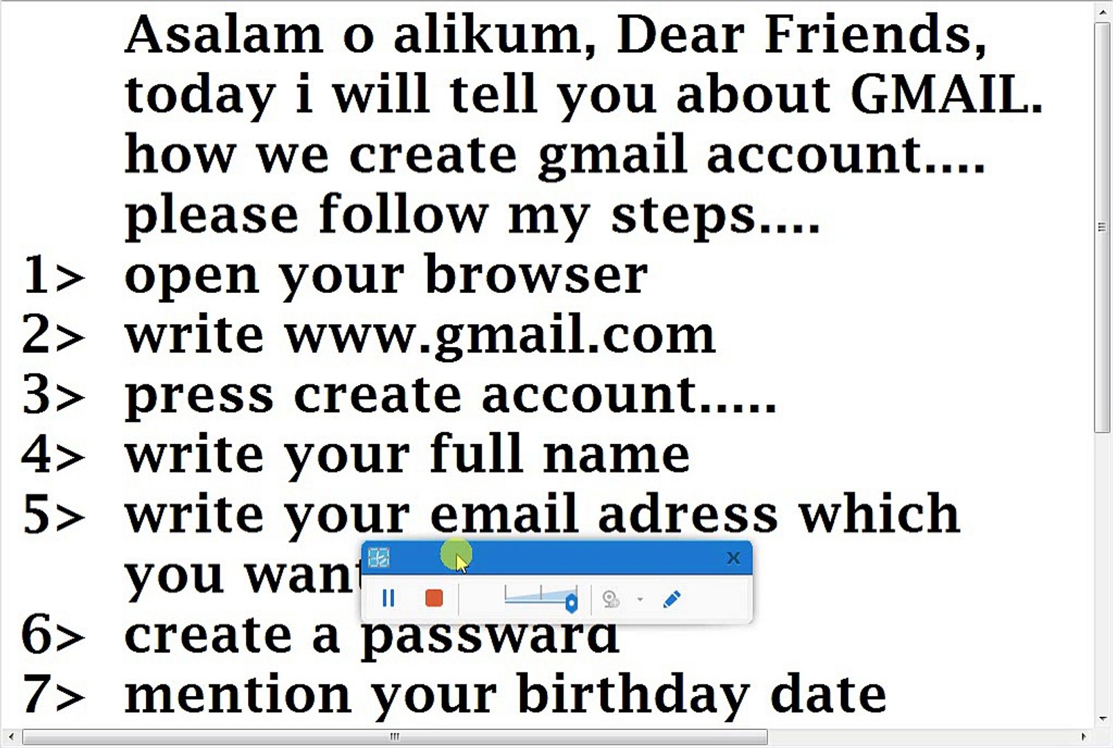 how we  create gmail account