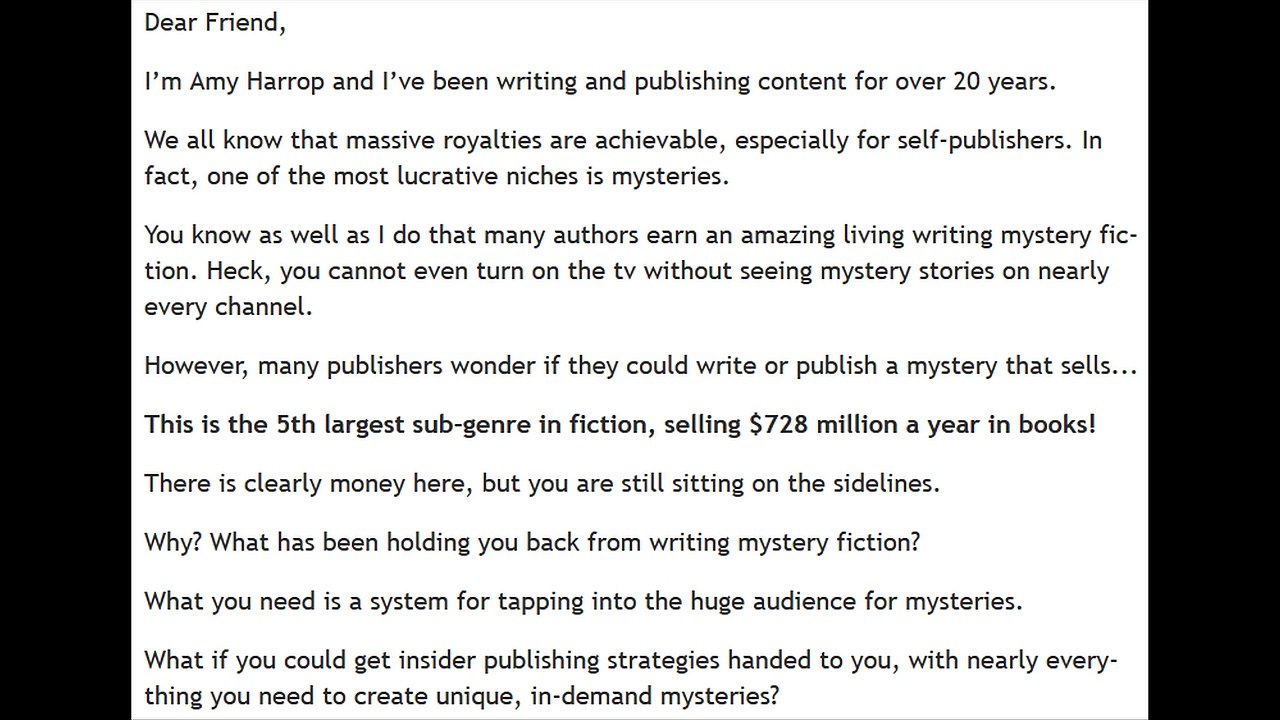 Unravel the MysteryPublishing Profits From Mysteries