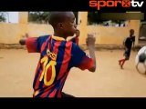 Afrikalı çocukların hayallerini süsleyen yıldız Didier Drogba...